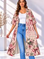 Motherhood Is Kingdom Work Rose Women's Short-Sleeved Cape
