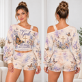 With God All Things Are Possible One-Shoulder Top And Shorts Set