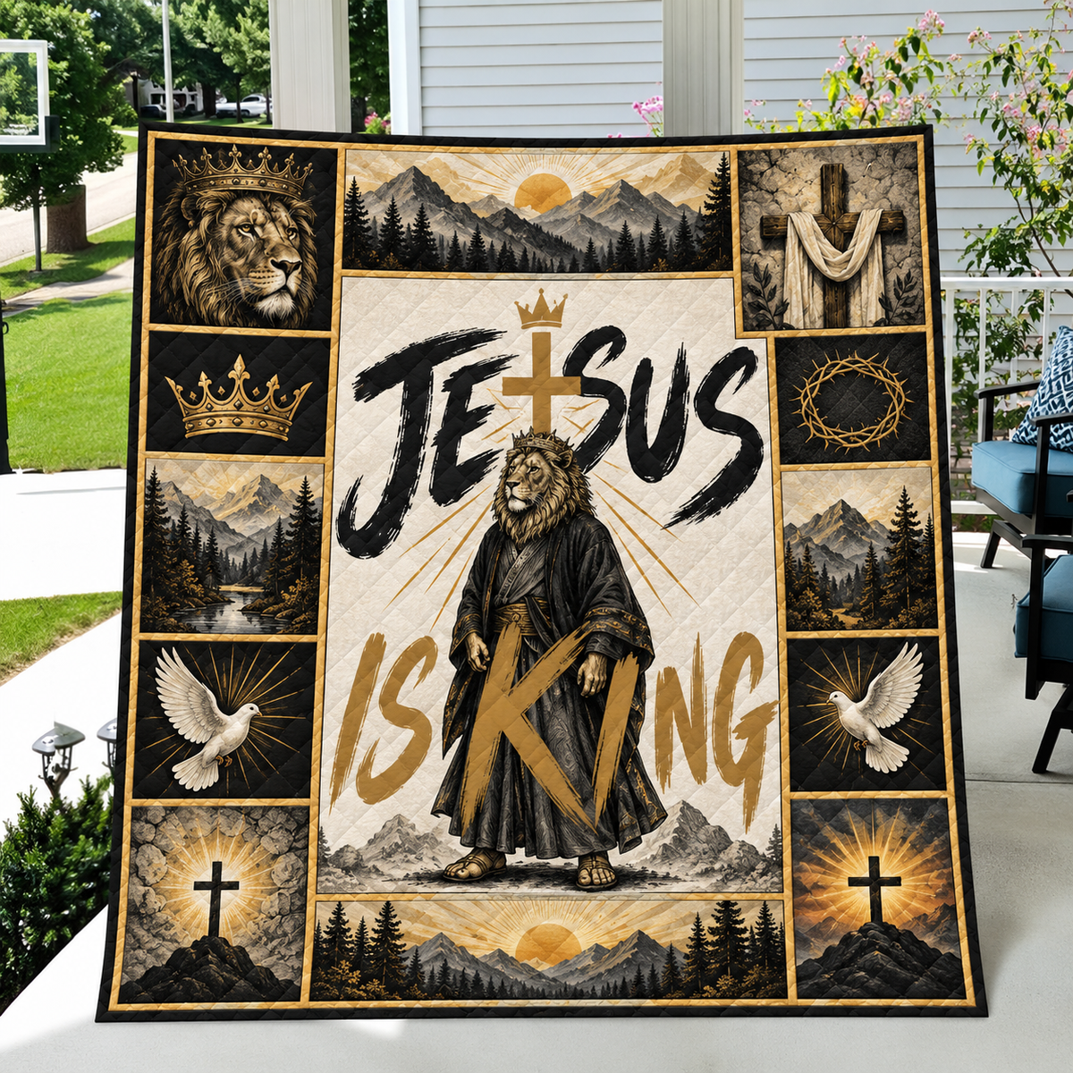 Jesus Is King Lion Of Judah Quilt