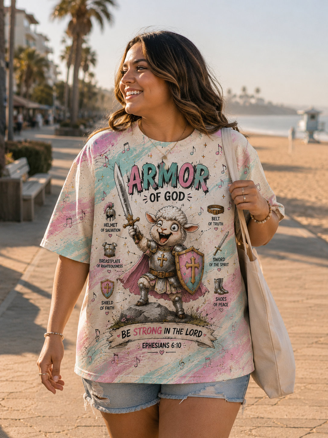 Armor of God Joyful Lamb Warrior T-Shirt
