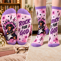 Rock For God Dachshund Guitar Mid-Tube Socks