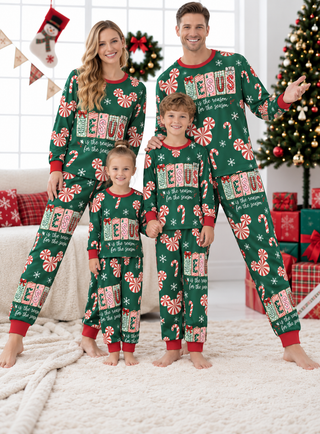 Jesus Is the Reason Family Mixed Cotton Pajamas
