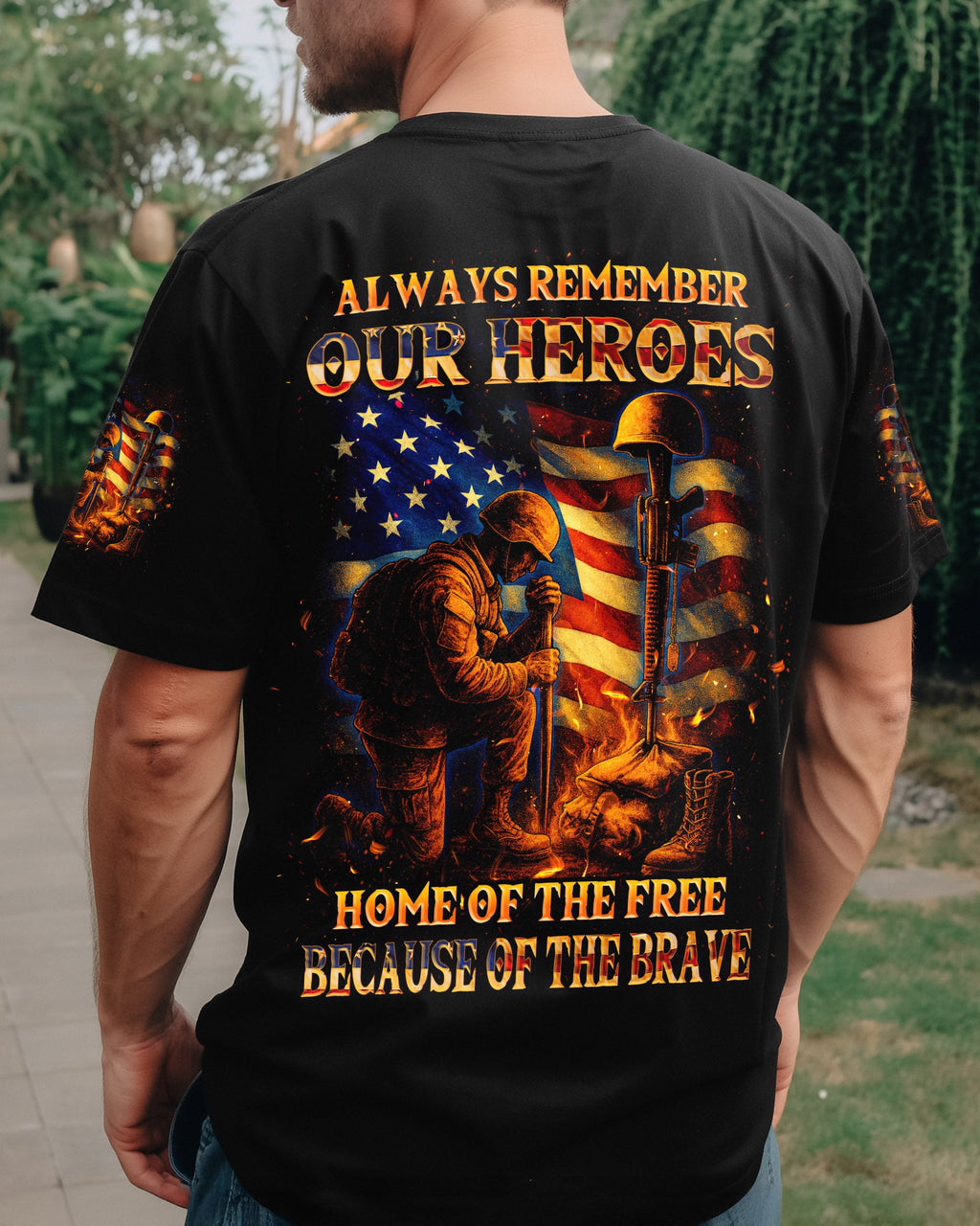 Always Remember Our Heroes Veteran Men's All Over Print Shirt - Trunx863188