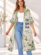 Yeshua White Lily Women's Short-Sleeved Cape