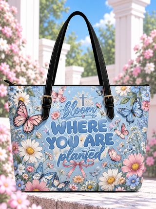 Bloom Where You Are Planted Butterfly Daisy Saddle Bag