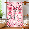 Personalized Faith Hope Love Butterfly Kitchen Towel