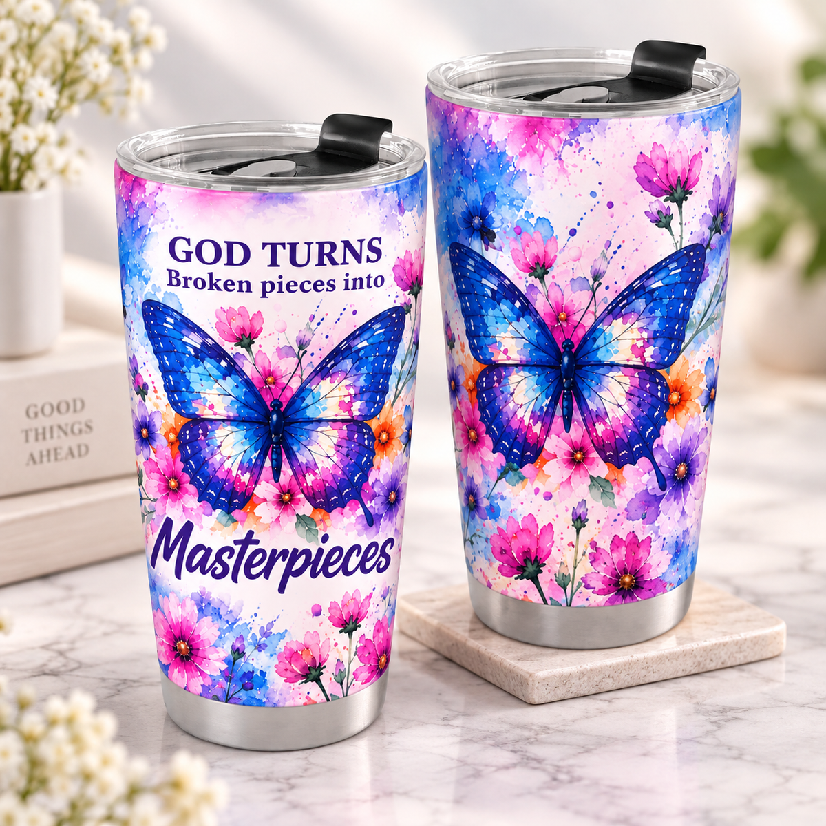 God Turns Broken Pieces Into Masterpieces Normal Tumbler