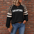 San Antonio God Is In SA Leopard Sleeve Sweatshirt