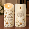 Hail Mary Full of Grace Personalized Flameless LED Candle
