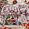 Personalized Jesus Catches a Better Kind of Fish Ugly Sweater