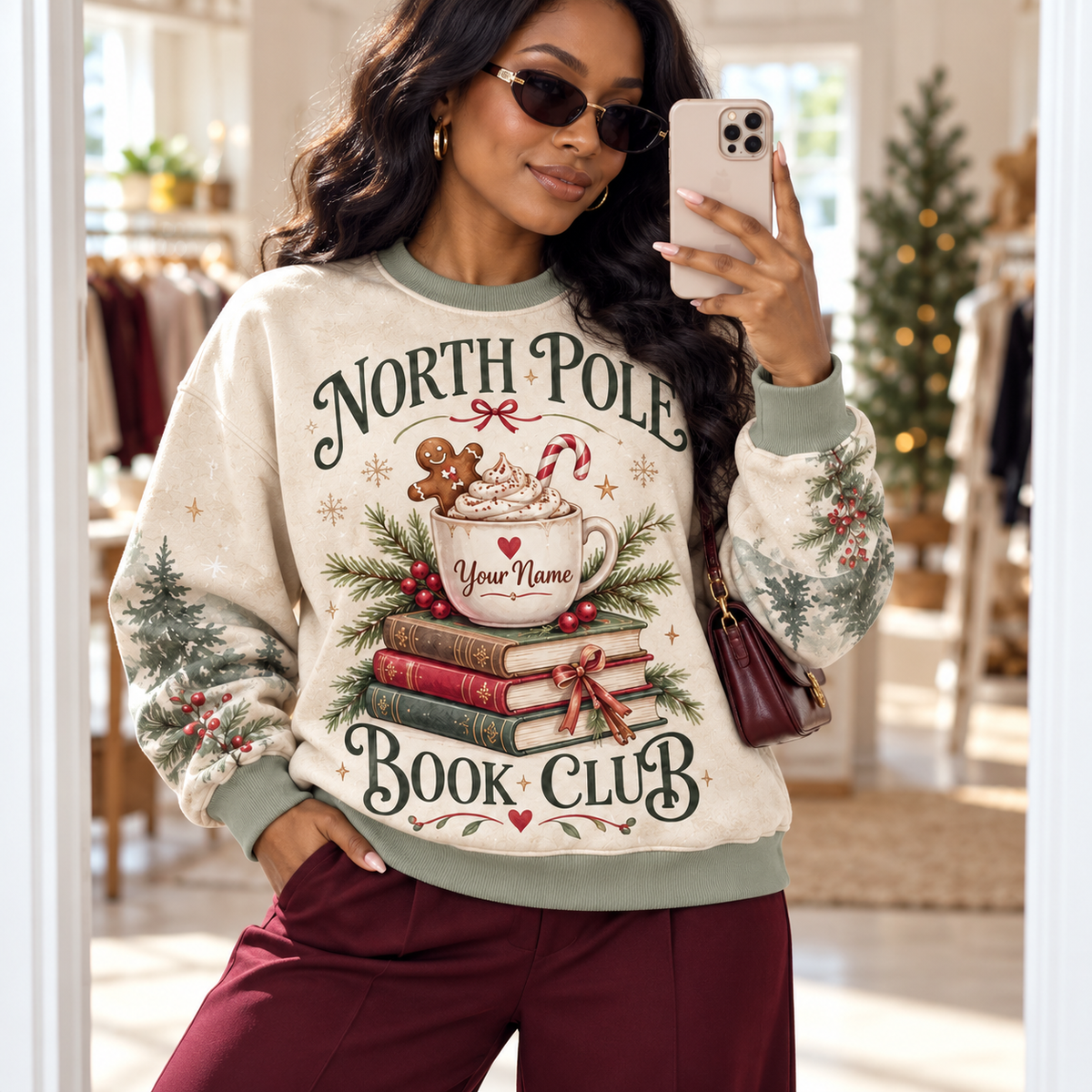 Personalized North Pole Book Club Sweatshirt