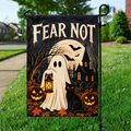 Fear Not Ghost Black Cat Garden Flag
