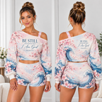 Be Still One-Shoulder Top And Shorts Set
