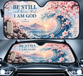 Be Still And Know That I Am God Ocean Wave Car Sun Shade