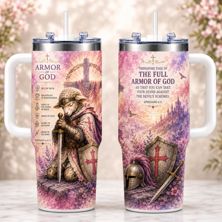 Armor Of God Kneeling Lamb In Prayer 40oz Top Tumbler