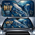No Matter How Deep God Is There Whale Car Sun Shade
