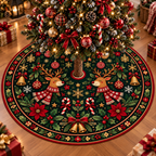 Reindeer Snowflake Christmas Tree Skirt
