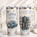 Armor Of God Vintage Blue Truck 40oz Top Tumbler