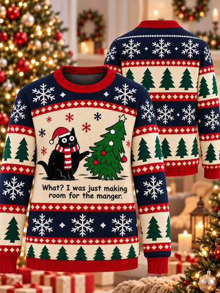 Making Room For The Manger Ugly Sweater