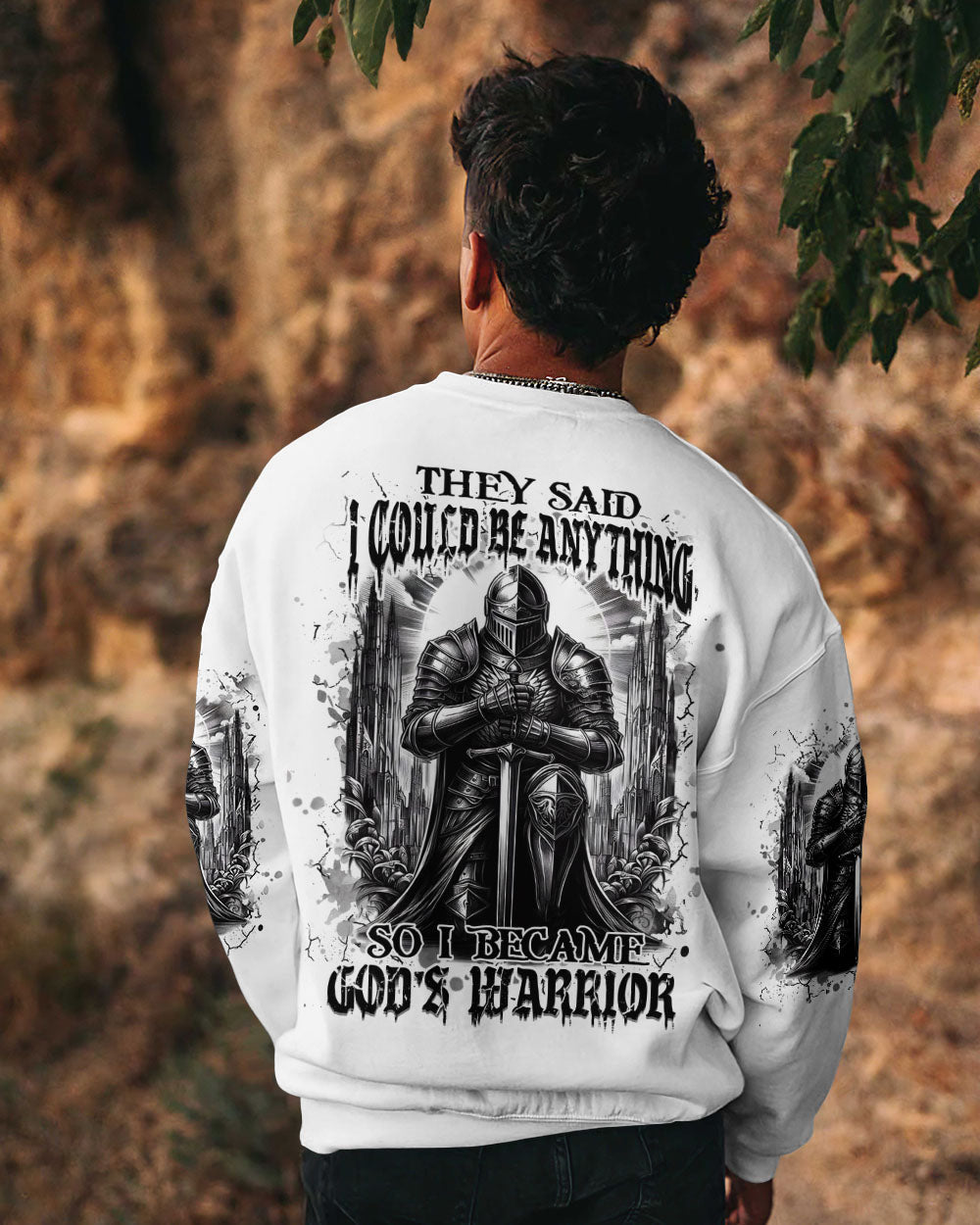 I Became God's Warrior Men's All Over Print Shirt - Trunx508751
