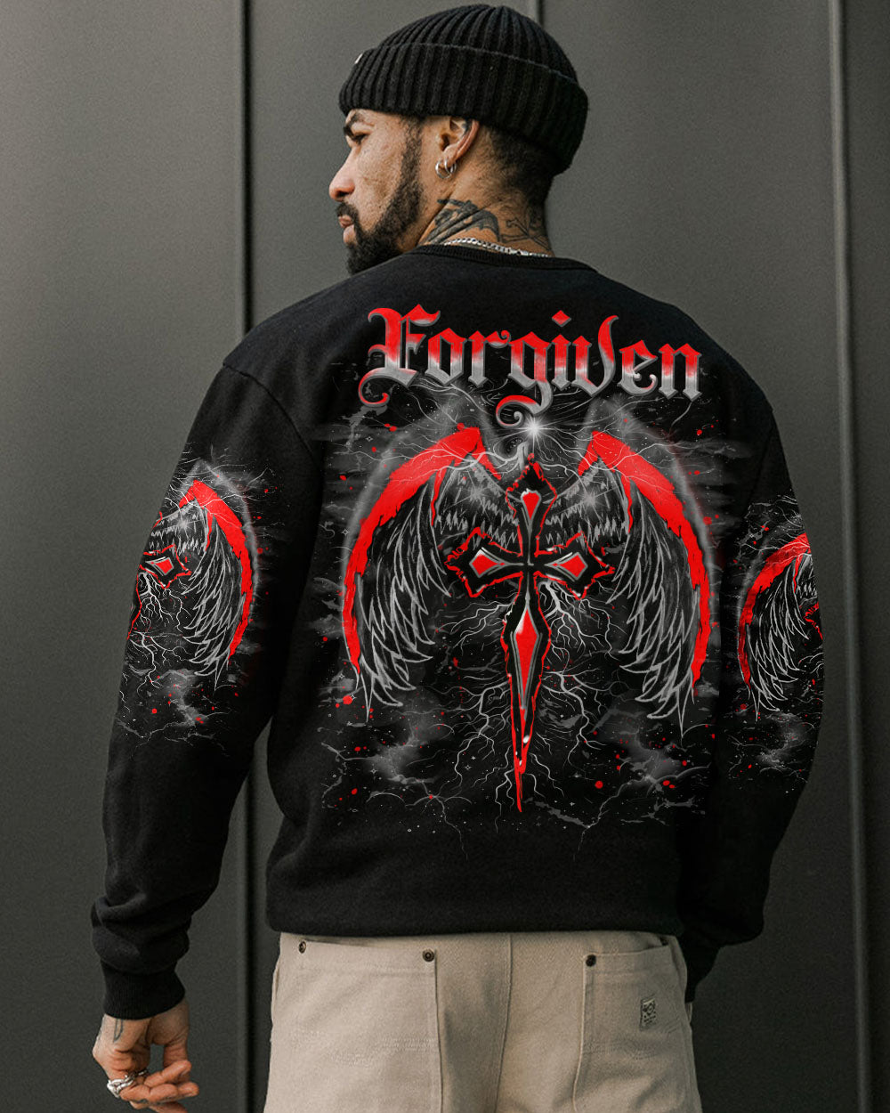 Forgiven Cross Wings Men's All Over Print Shirt - Trunx902664