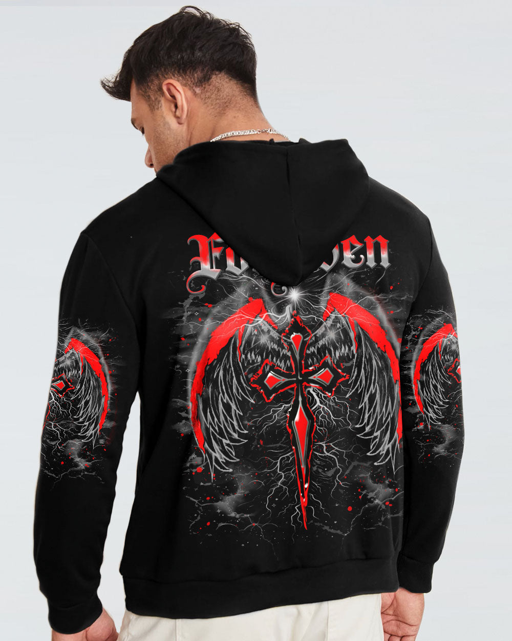 Forgiven Cross Wings Men's All Over Print Shirt - Trunx902664