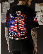 I Can Do All Things Through Christ Cross Flag Men's All Over Print Shirt - Trunx345685