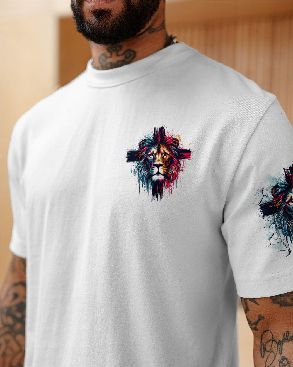 Fearless In Faith Lion Men's All Over Print Shirt - Trunx217824