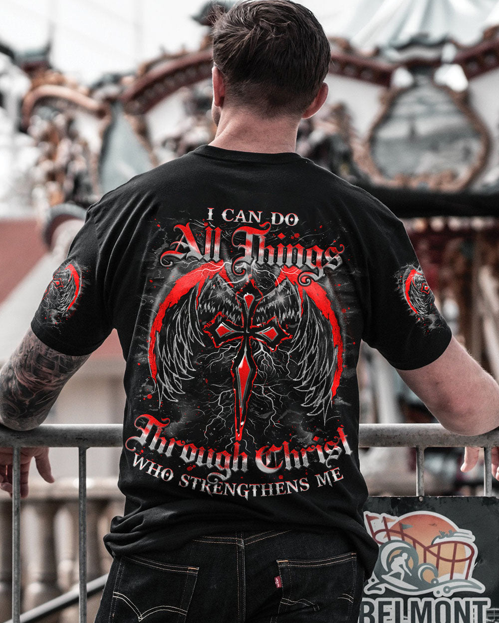 I Can Do All Things Cross Wings Men's All Over Print Shirt - Trunx355873