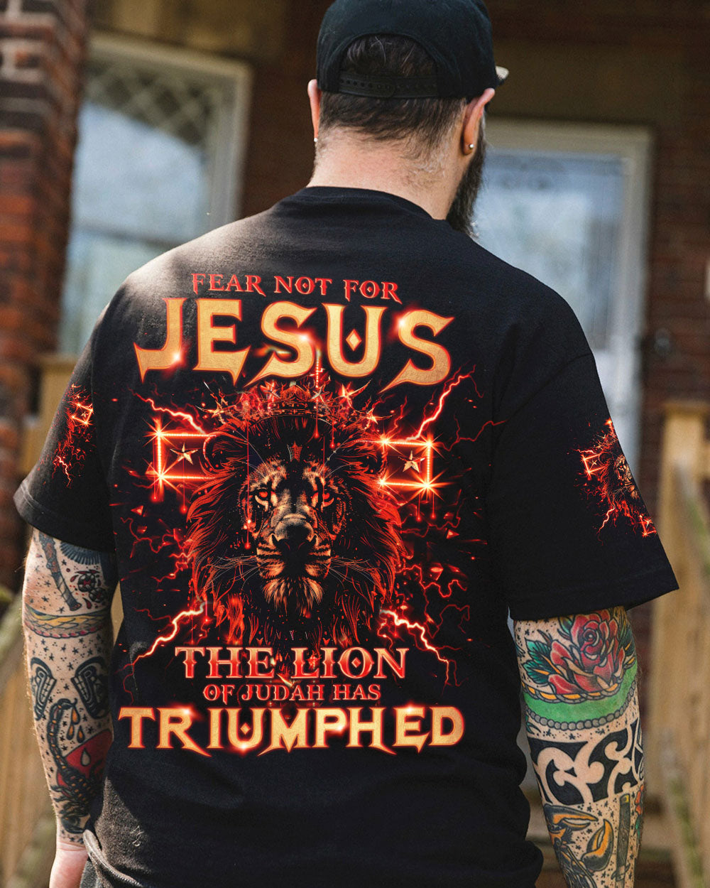 Fear Not For Jesus Lion Men's All Over Print Shirt - Trunx021641