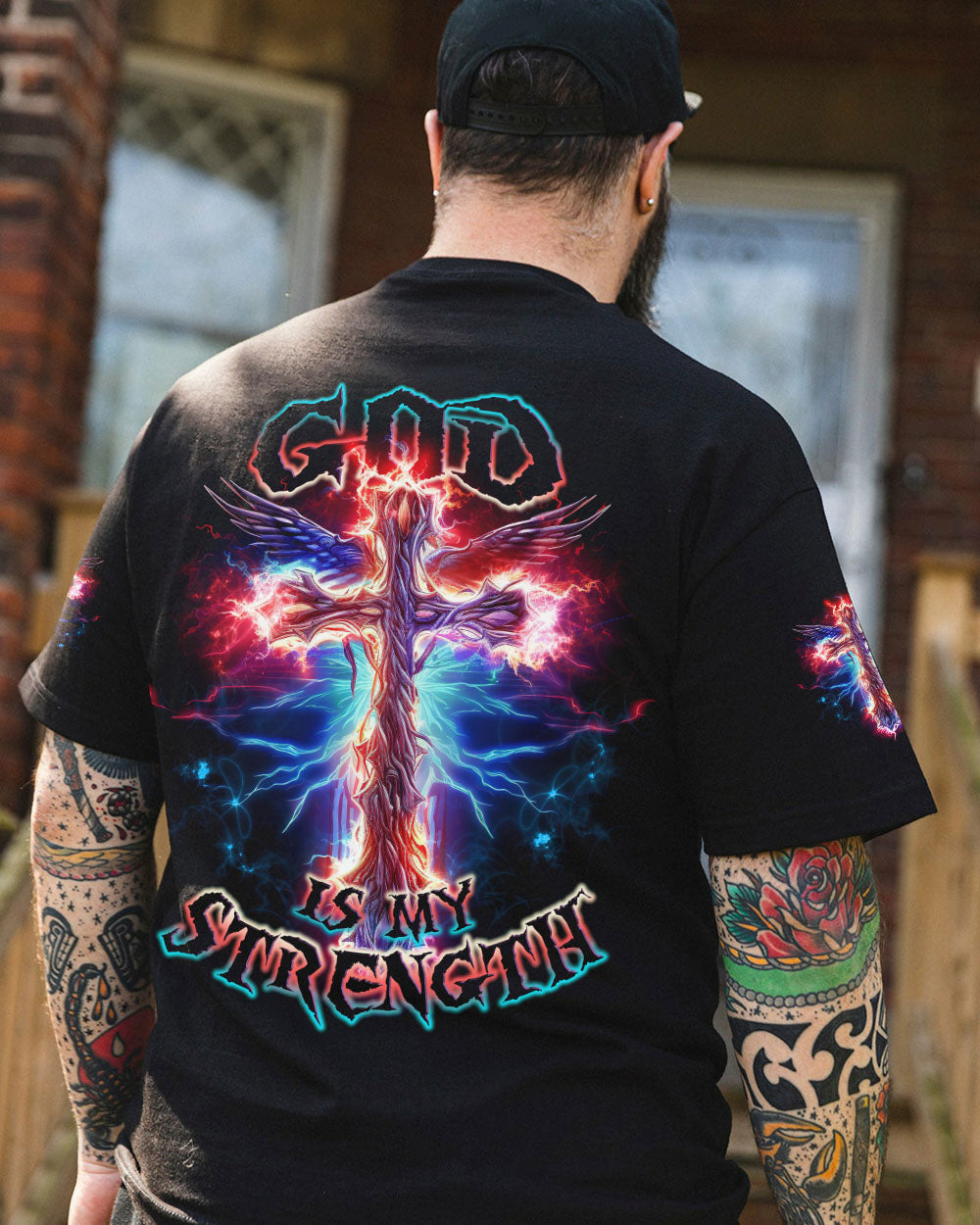 God Is My Strength Men's All Over Print Shirt - Trunx697630