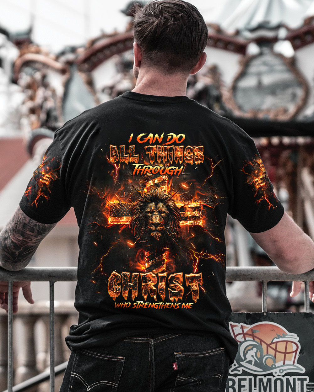 I Can Do All Things Lion Men's All Over Print Shirt - Trunx082624