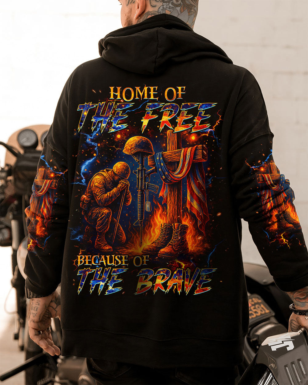 Home Of The Free Veteran Men's All Over Print Shirt - Trunx726385