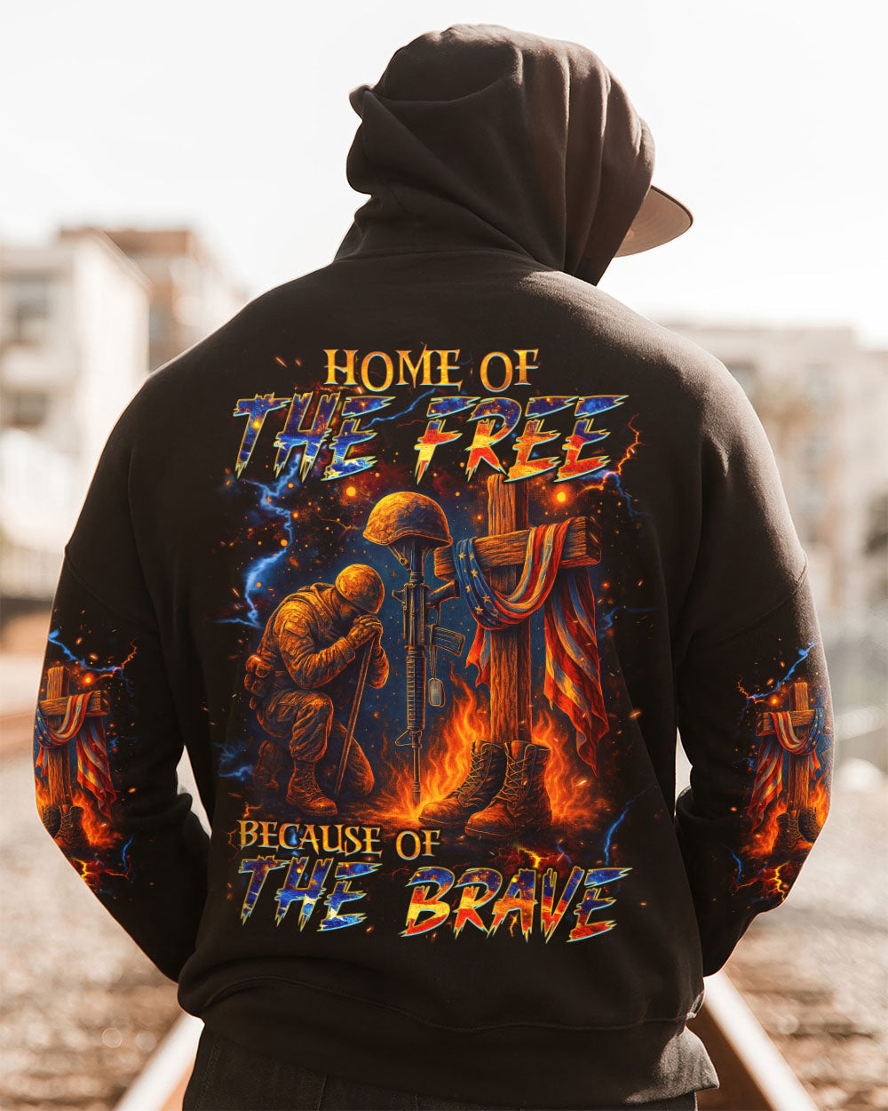 Home Of The Free Veteran Men's All Over Print Shirt - Trunx726385