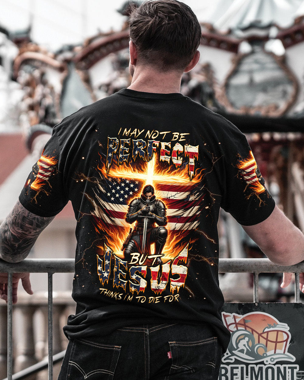 I May Not Be Perfect Warrior Men's All Over Print Shirt - Trunx129441