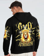 God Is My Strength Lion Men's All Over Print Shirt - Trunx940170