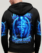I Can Do All Things Cross Lion Wings Men's All Over Print Shirt - Trunx983769