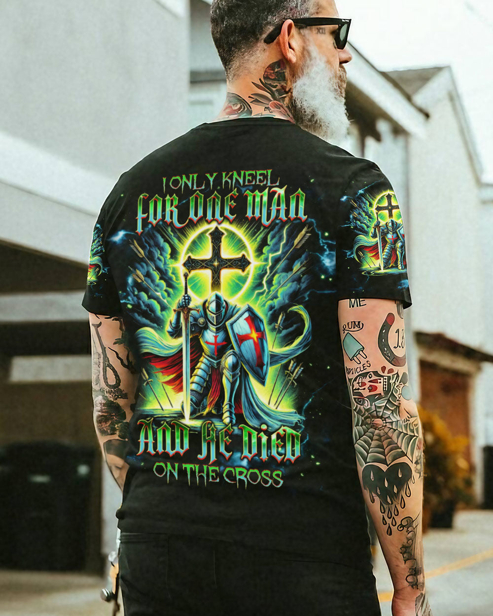I Only Kneel For One Man Warrior Men's All Over Print Shirt - Trunx995685