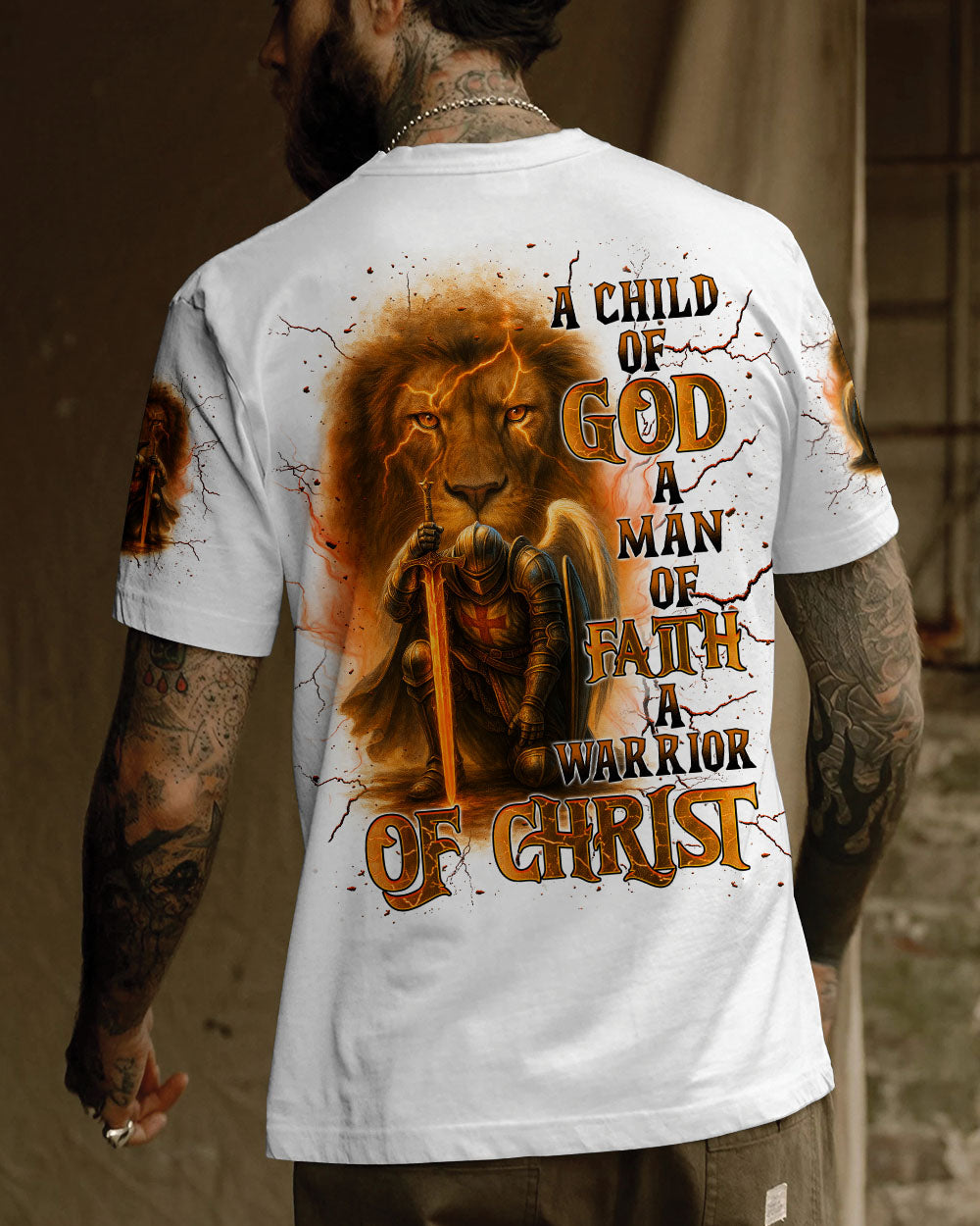 A Warrior Of Christ Warrior Lion Men's All Over Print Shirt - Trunx123773