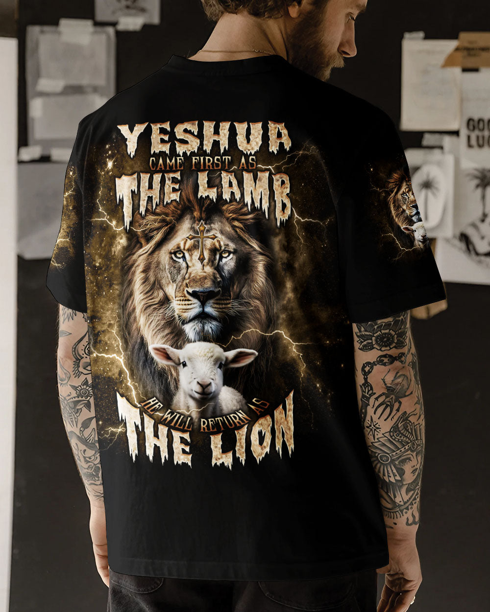 He Will Return As The Lion Lamb Men's All Over Print Shirt - Trunx238068