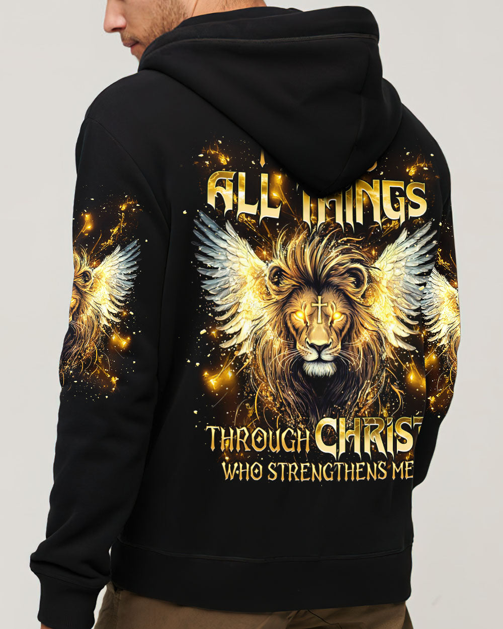 I Can Do All Things Lion Wings Men's All Over Print Shirt - Trunx455684