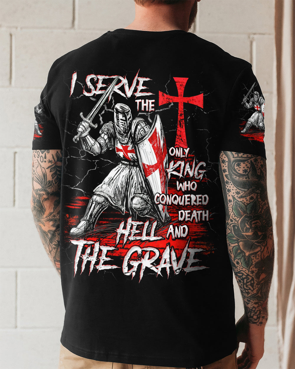 I Serve The Only King Warrior Men's All Over Print Shirt - Trunx502903