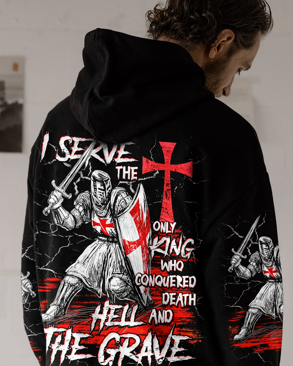 I Serve The Only King Warrior Men's All Over Print Shirt - Trunx502903