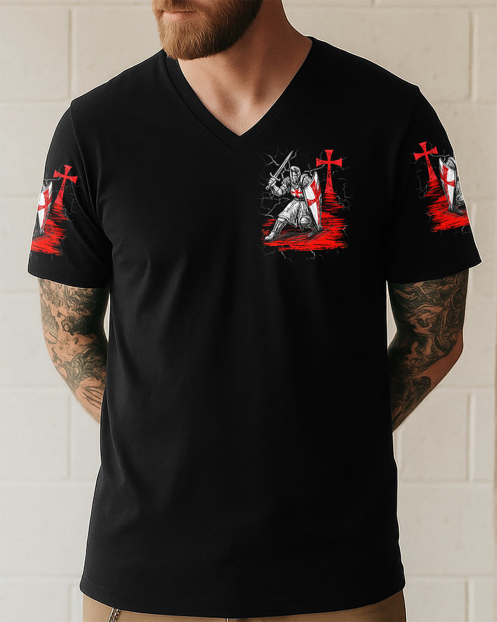 I Serve The Only King Warrior Men's All Over Print Shirt - Trunx502903