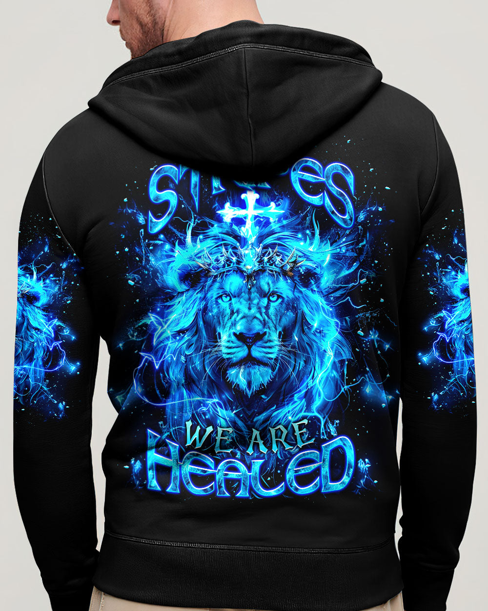 By His Stripes We Are Healed Lion Men's All Over Print Shirt - Trunx643471
