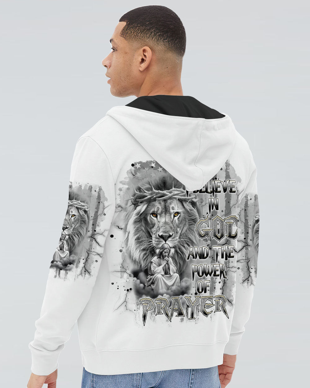 I Believe In God Lion Men's All Over Print Shirt - Trunx486194