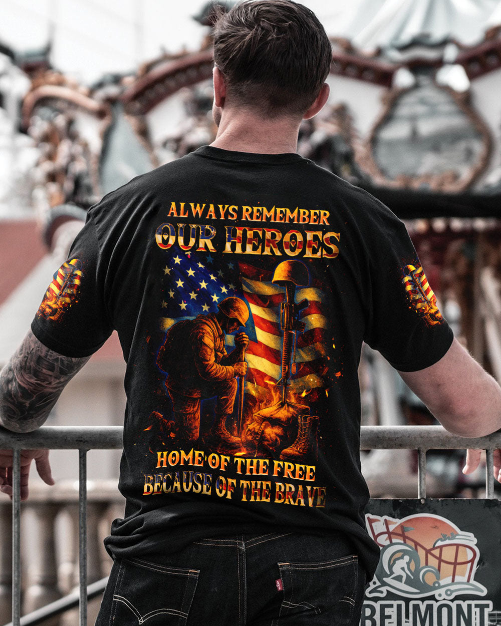 Always Remember Our Heroes Veteran Men's All Over Print Shirt - Trunx863188