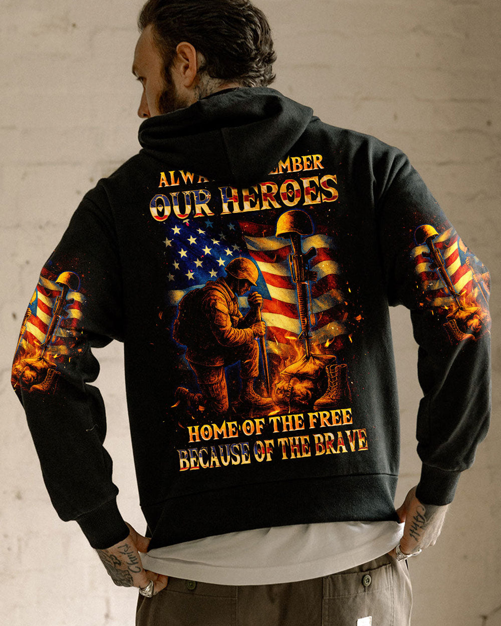 Always Remember Our Heroes Veteran Men's All Over Print Shirt - Trunx863188