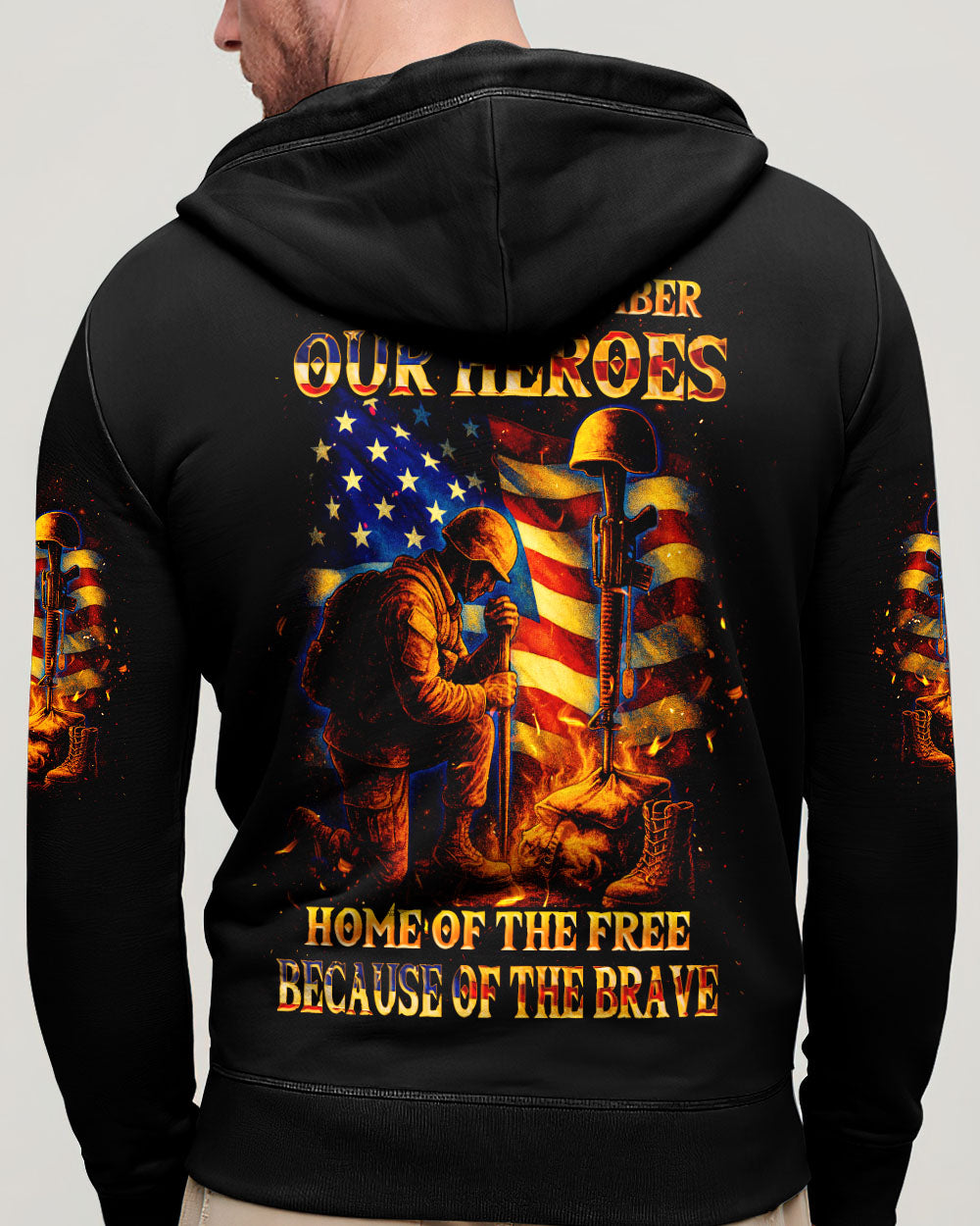 Always Remember Our Heroes Veteran Men's All Over Print Shirt - Trunx863188