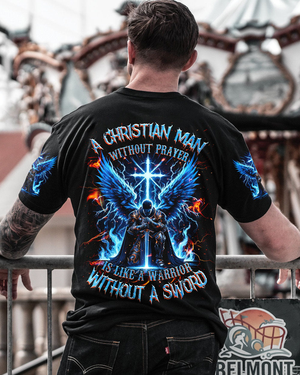 A Christian Man Without Prayer Warrior Men's All Over Print Shirt - Trunx156184
